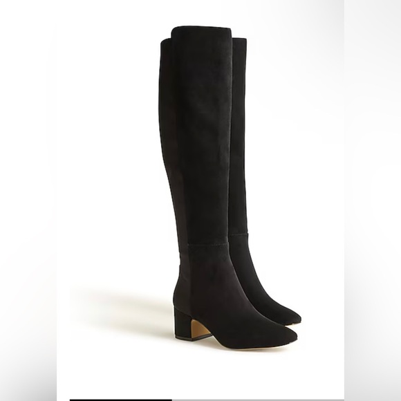 J. Crew Shoes - J.Crew Black Knee-high heeled boots
